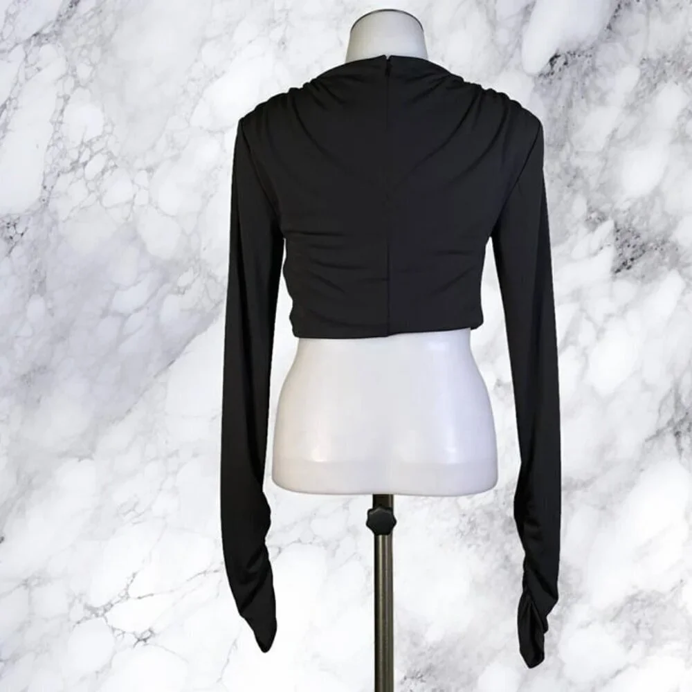 L'Academie Mae Crop Top - Black